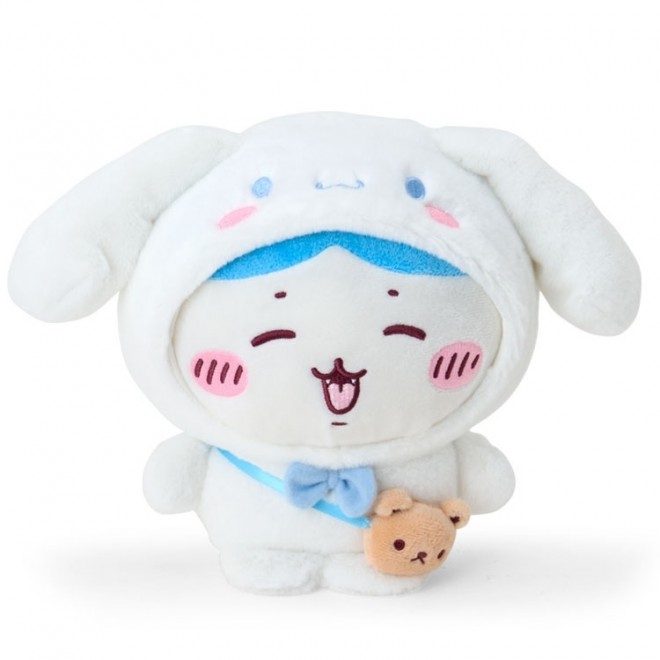 The Chiikawa × Sanrio Characters collaboration features mascots in fuzzy costume crossovers, with 21 new items releasing June 13 nationwide